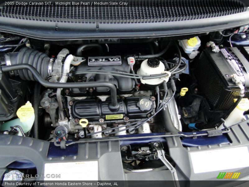 Midnight Blue Pearl / Medium Slate Gray 2005 Dodge Caravan SXT