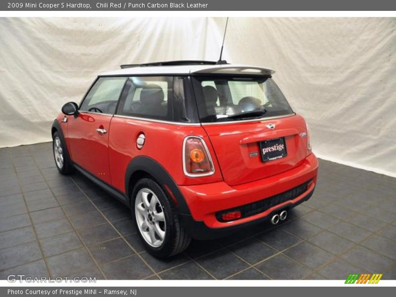 Chili Red / Punch Carbon Black Leather 2009 Mini Cooper S Hardtop