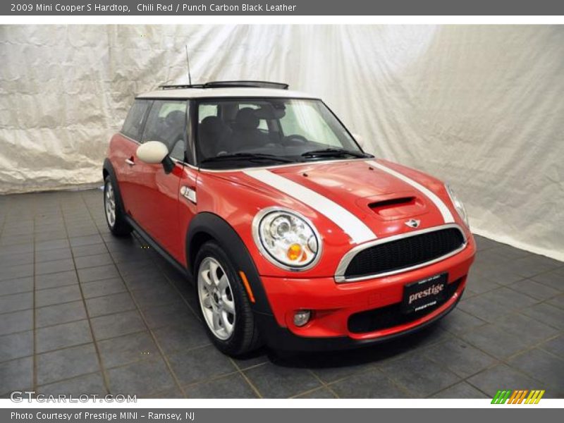 Chili Red / Punch Carbon Black Leather 2009 Mini Cooper S Hardtop