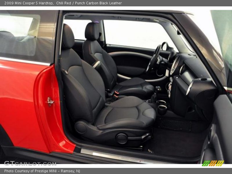 Chili Red / Punch Carbon Black Leather 2009 Mini Cooper S Hardtop