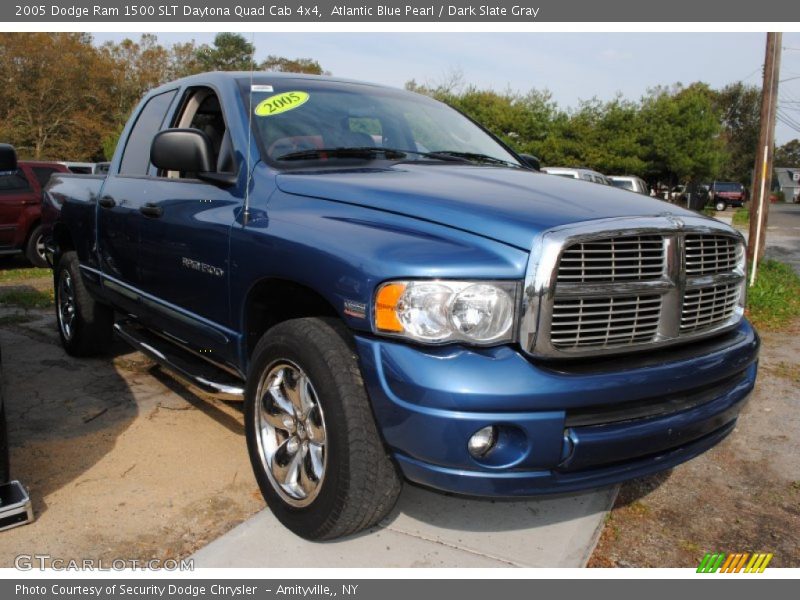 Atlantic Blue Pearl / Dark Slate Gray 2005 Dodge Ram 1500 SLT Daytona Quad Cab 4x4