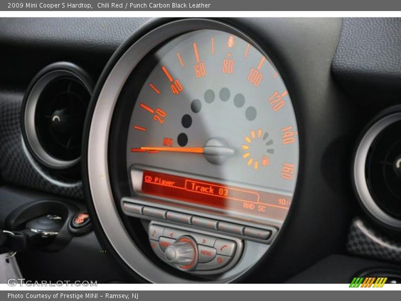 Chili Red / Punch Carbon Black Leather 2009 Mini Cooper S Hardtop