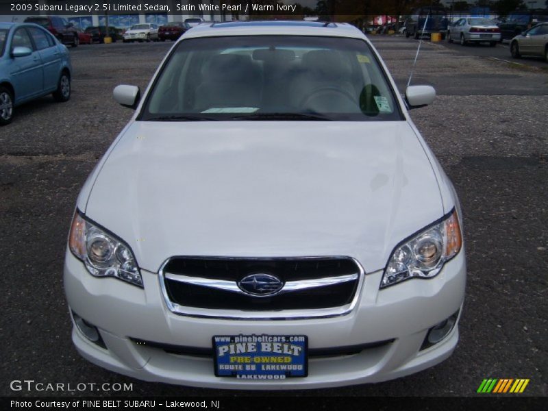 Satin White Pearl / Warm Ivory 2009 Subaru Legacy 2.5i Limited Sedan