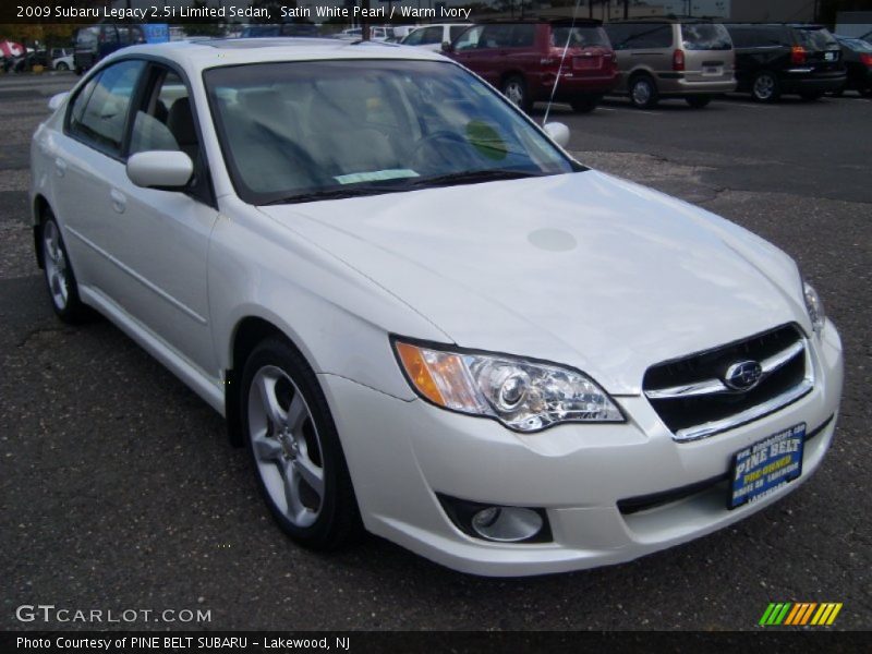 Satin White Pearl / Warm Ivory 2009 Subaru Legacy 2.5i Limited Sedan