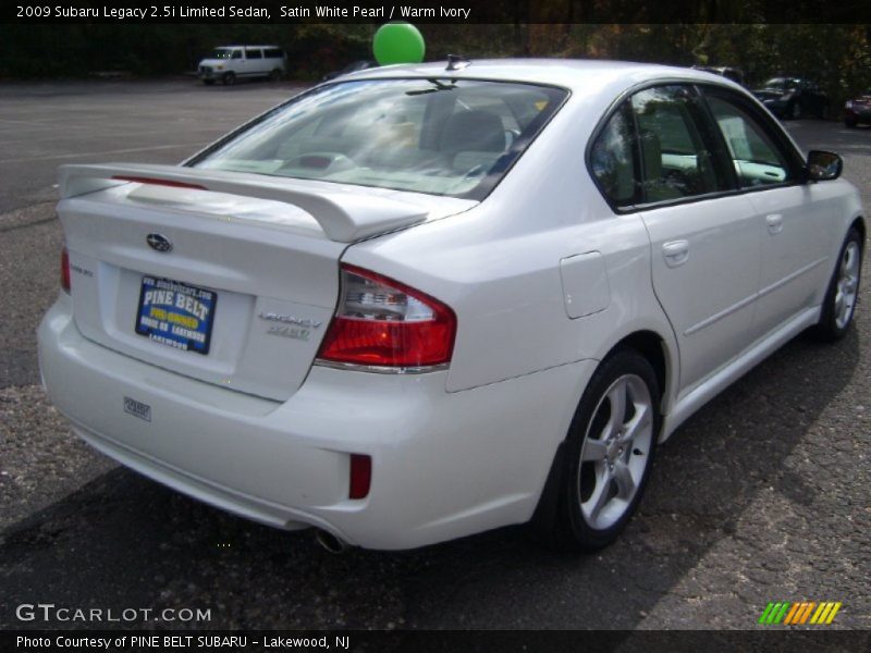 Satin White Pearl / Warm Ivory 2009 Subaru Legacy 2.5i Limited Sedan