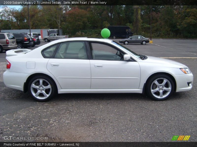Satin White Pearl / Warm Ivory 2009 Subaru Legacy 2.5i Limited Sedan