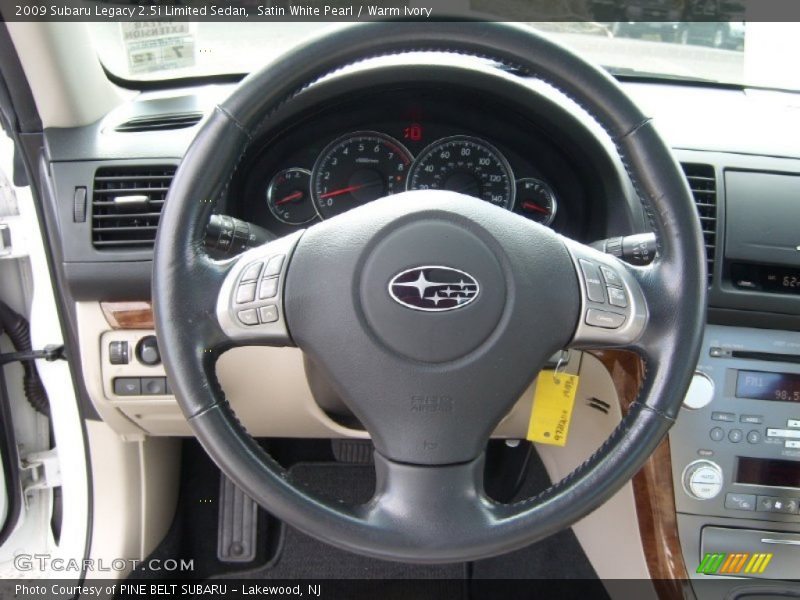 Satin White Pearl / Warm Ivory 2009 Subaru Legacy 2.5i Limited Sedan