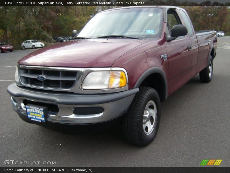 Dark Toreador Red Metallic / Medium Graphite 1998 Ford F150 XL SuperCab 4x4