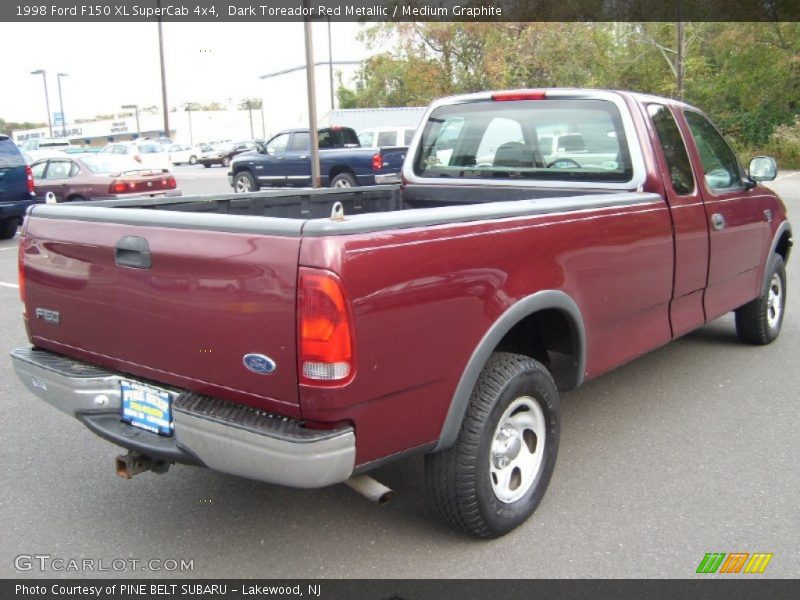 Dark Toreador Red Metallic / Medium Graphite 1998 Ford F150 XL SuperCab 4x4