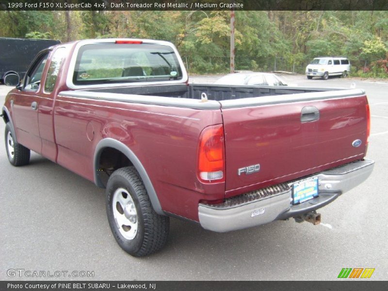 Dark Toreador Red Metallic / Medium Graphite 1998 Ford F150 XL SuperCab 4x4