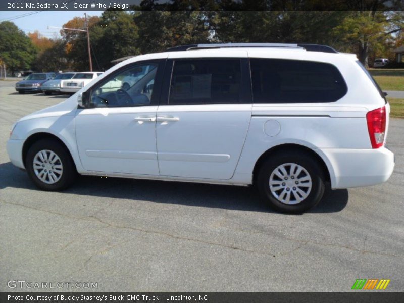 Clear White / Beige 2011 Kia Sedona LX