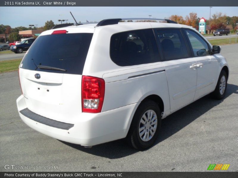 Clear White / Beige 2011 Kia Sedona LX