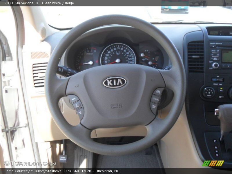 Clear White / Beige 2011 Kia Sedona LX