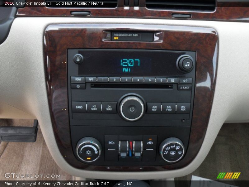 Gold Mist Metallic / Neutral 2010 Chevrolet Impala LT
