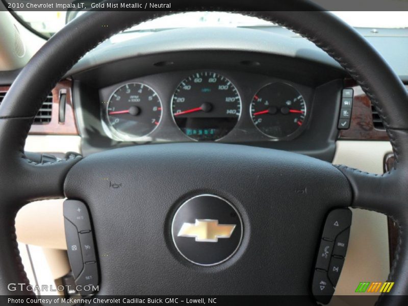 Gold Mist Metallic / Neutral 2010 Chevrolet Impala LT