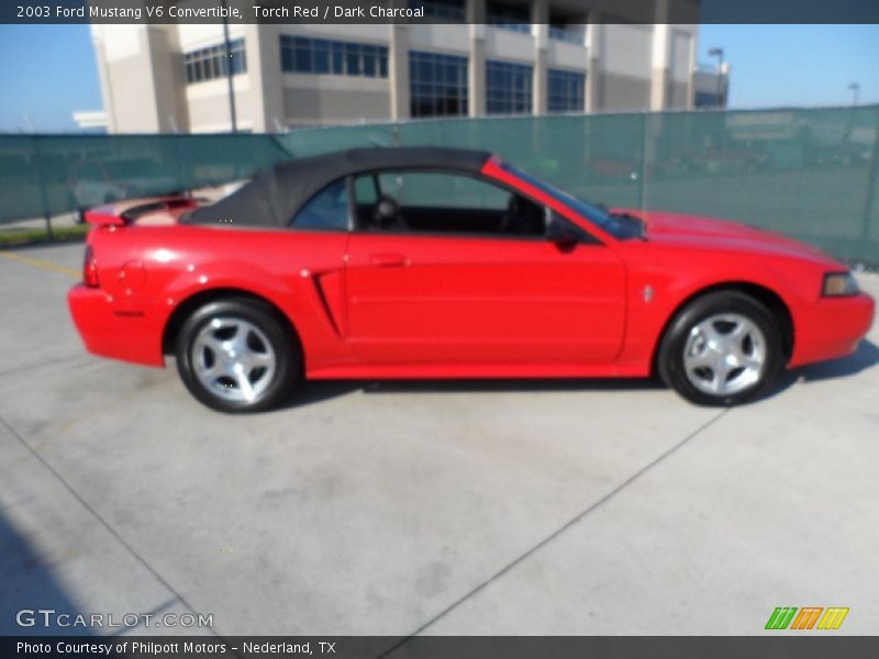 Torch Red / Dark Charcoal 2003 Ford Mustang V6 Convertible
