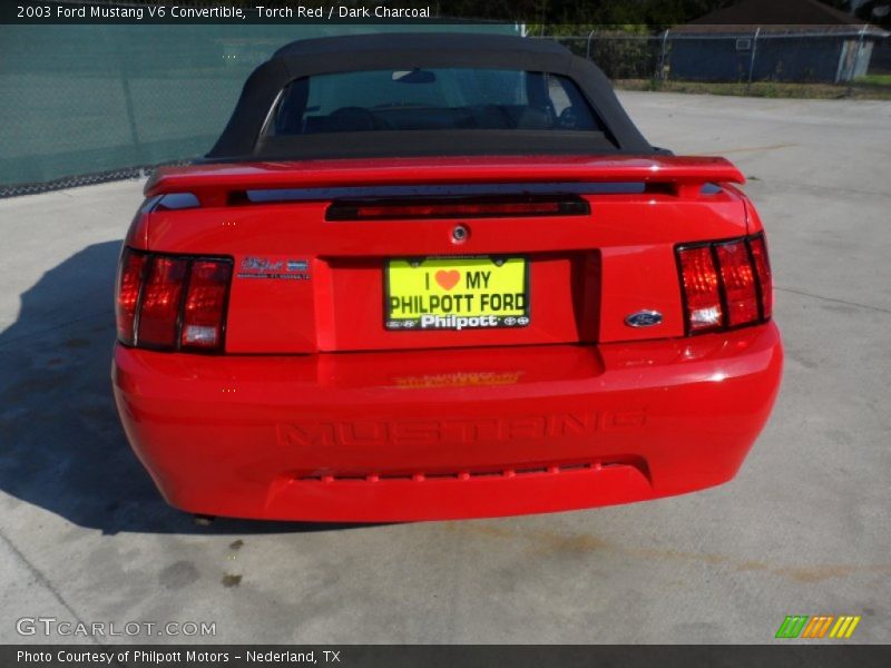 Torch Red / Dark Charcoal 2003 Ford Mustang V6 Convertible