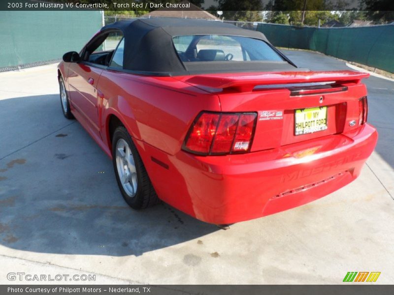 Torch Red / Dark Charcoal 2003 Ford Mustang V6 Convertible