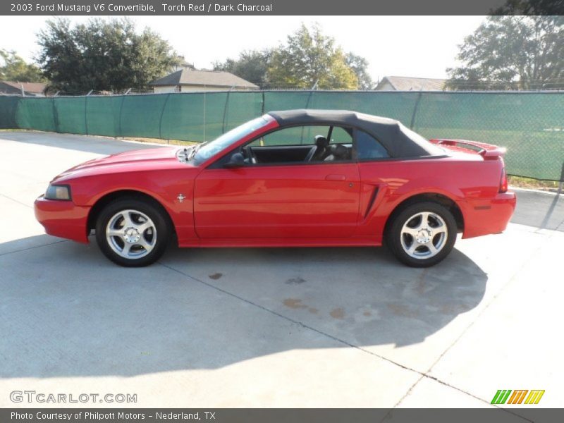 Torch Red / Dark Charcoal 2003 Ford Mustang V6 Convertible