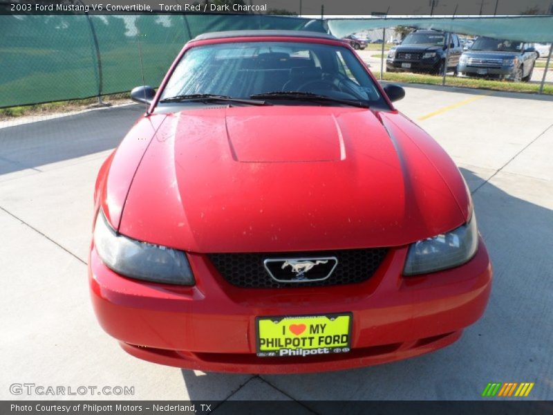 Torch Red / Dark Charcoal 2003 Ford Mustang V6 Convertible