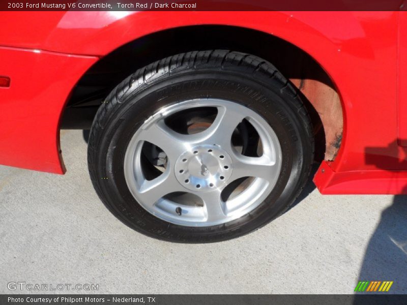 Torch Red / Dark Charcoal 2003 Ford Mustang V6 Convertible