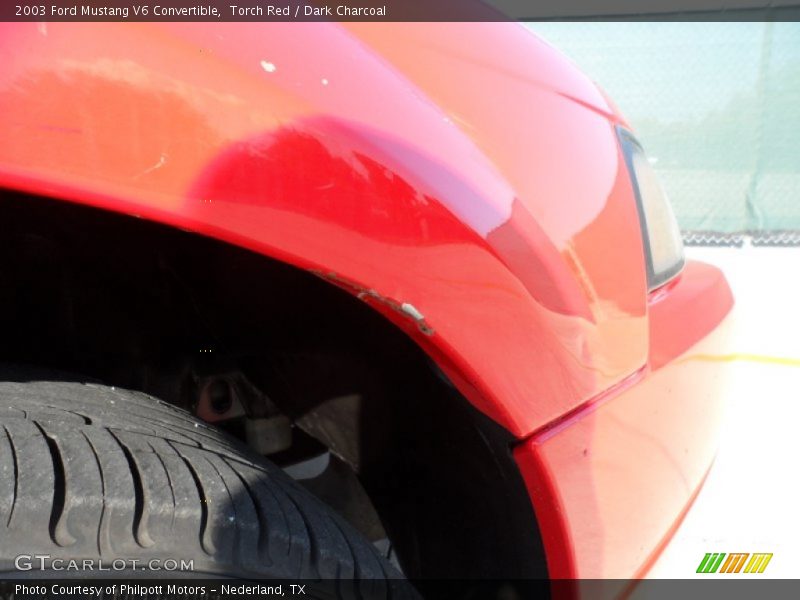Torch Red / Dark Charcoal 2003 Ford Mustang V6 Convertible