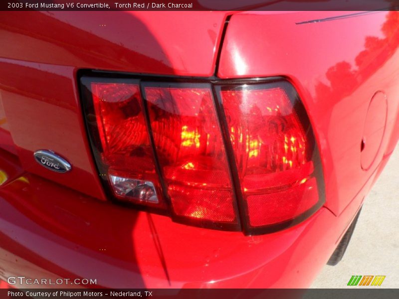 Torch Red / Dark Charcoal 2003 Ford Mustang V6 Convertible