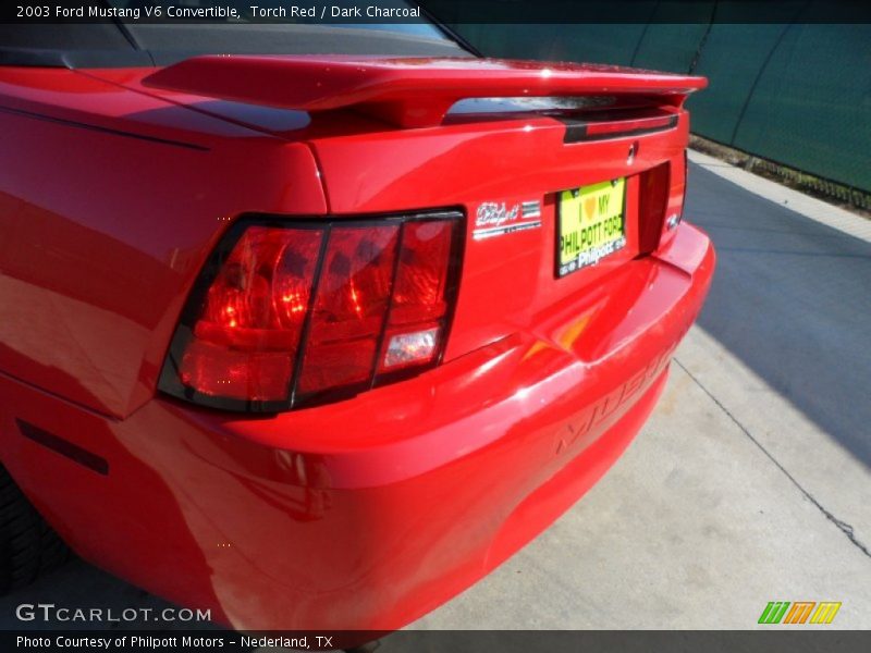 Torch Red / Dark Charcoal 2003 Ford Mustang V6 Convertible