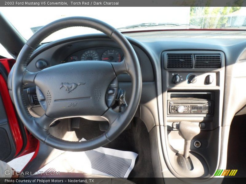 Torch Red / Dark Charcoal 2003 Ford Mustang V6 Convertible