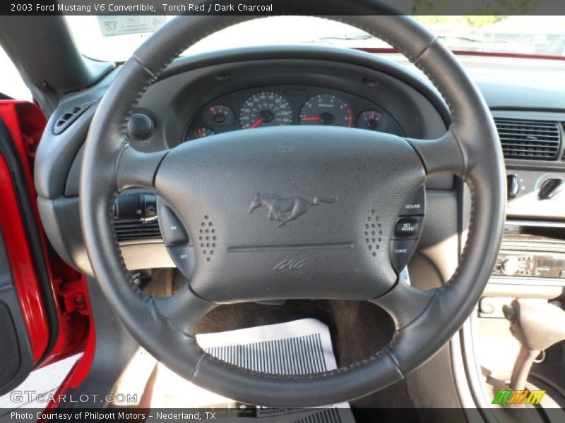 Torch Red / Dark Charcoal 2003 Ford Mustang V6 Convertible