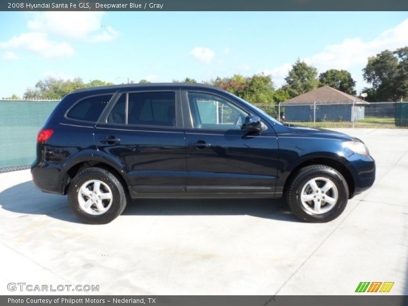 Deepwater Blue / Gray 2008 Hyundai Santa Fe GLS