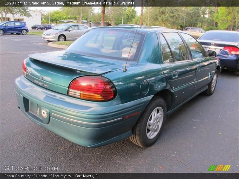 Medium Green-Blue Metallic / Graphite 1998 Pontiac Grand Am SE Sedan