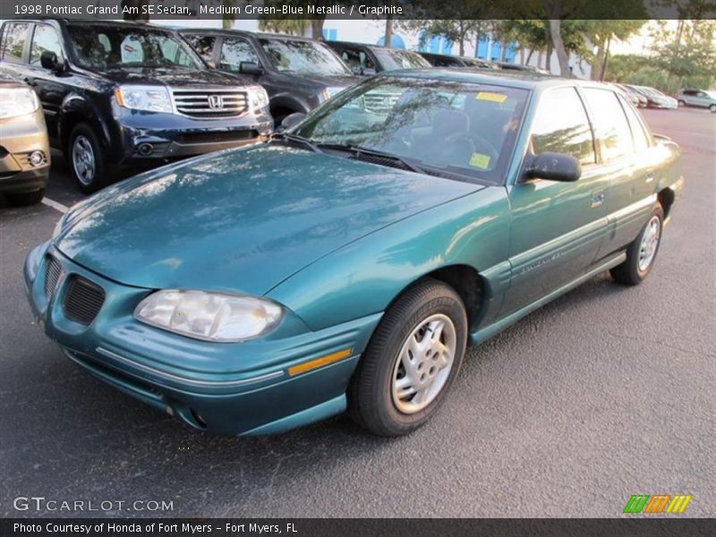 Medium Green-Blue Metallic / Graphite 1998 Pontiac Grand Am SE Sedan