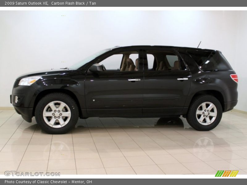 Carbon Flash Black / Tan 2009 Saturn Outlook XE