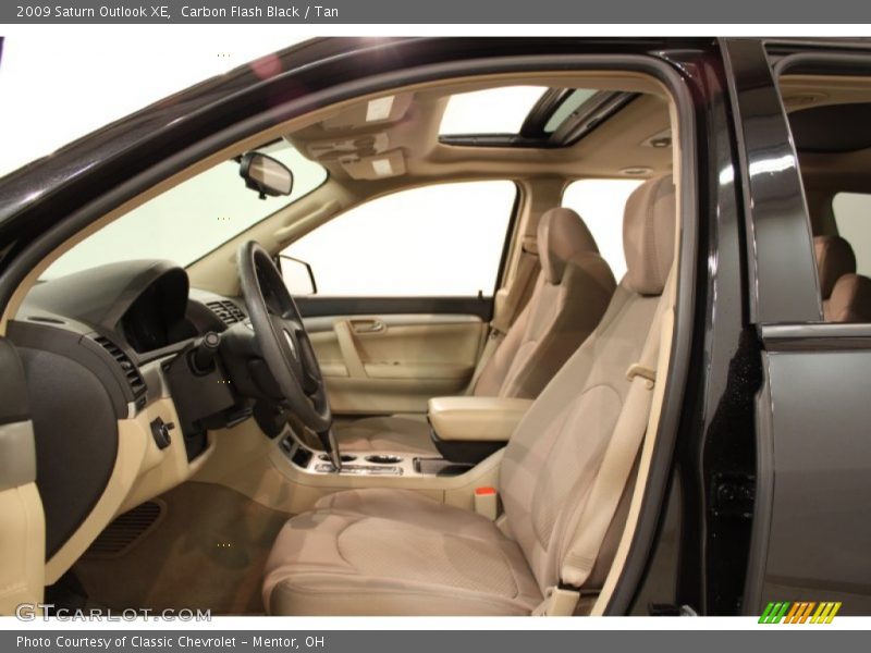 Carbon Flash Black / Tan 2009 Saturn Outlook XE