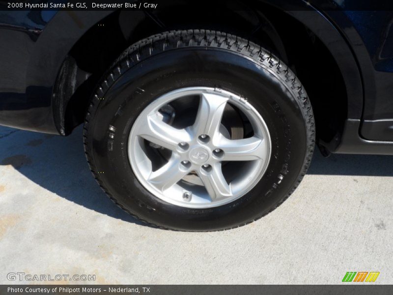 Deepwater Blue / Gray 2008 Hyundai Santa Fe GLS