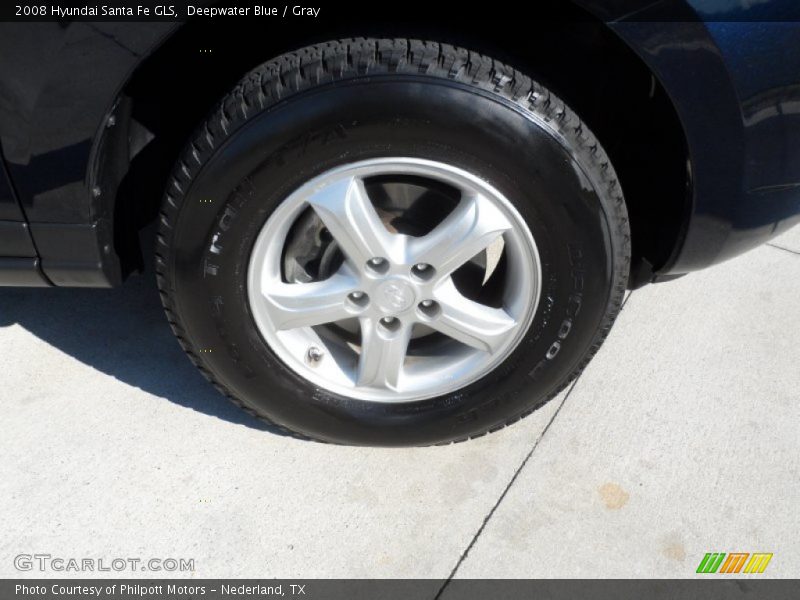 Deepwater Blue / Gray 2008 Hyundai Santa Fe GLS