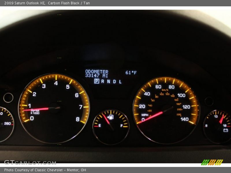 Carbon Flash Black / Tan 2009 Saturn Outlook XE