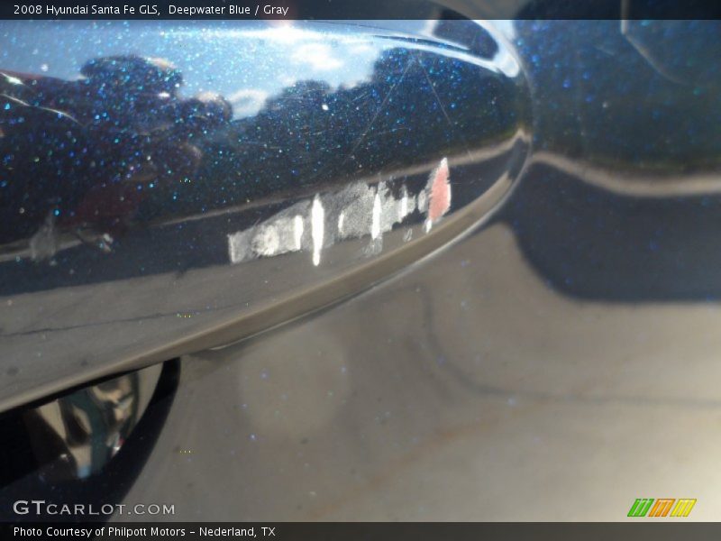 Deepwater Blue / Gray 2008 Hyundai Santa Fe GLS