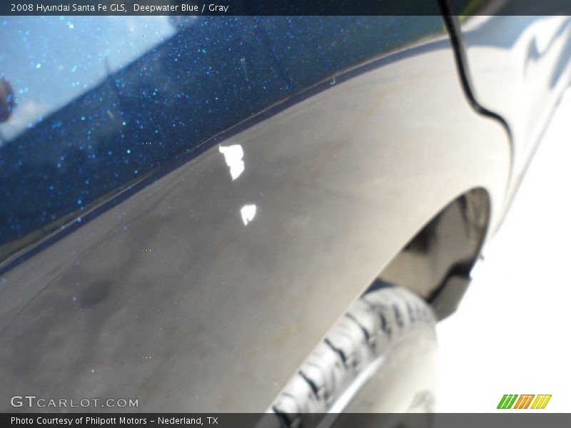 Deepwater Blue / Gray 2008 Hyundai Santa Fe GLS