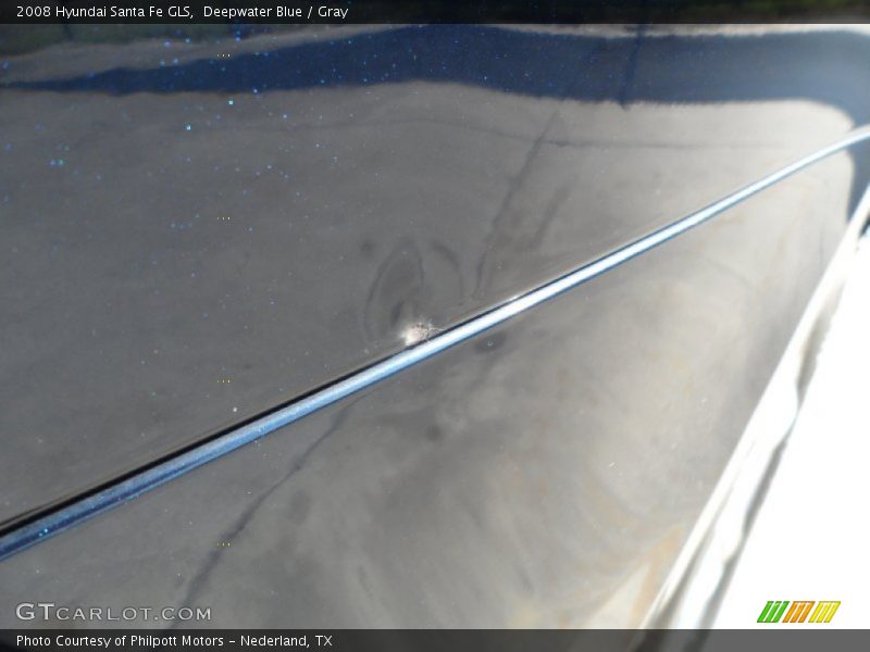 Deepwater Blue / Gray 2008 Hyundai Santa Fe GLS