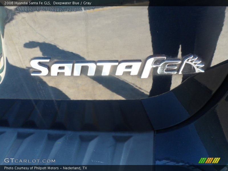 Deepwater Blue / Gray 2008 Hyundai Santa Fe GLS