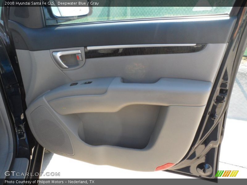 Deepwater Blue / Gray 2008 Hyundai Santa Fe GLS