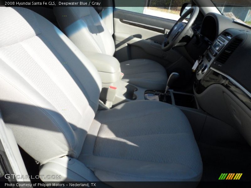 Deepwater Blue / Gray 2008 Hyundai Santa Fe GLS