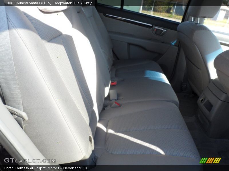 Deepwater Blue / Gray 2008 Hyundai Santa Fe GLS