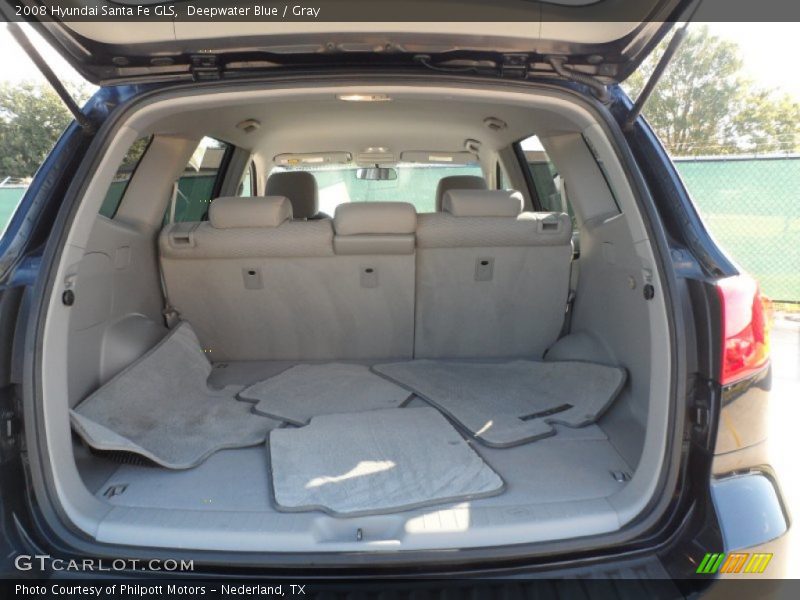 Deepwater Blue / Gray 2008 Hyundai Santa Fe GLS