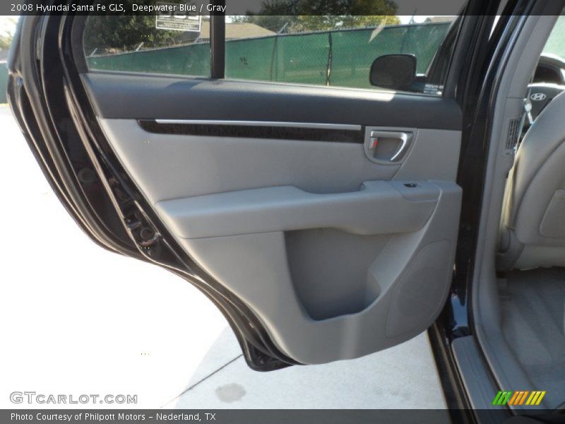 Deepwater Blue / Gray 2008 Hyundai Santa Fe GLS
