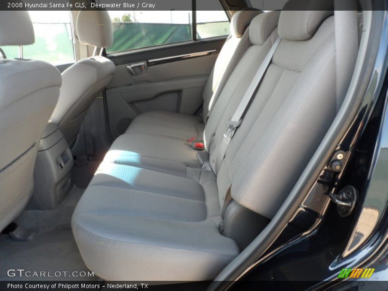 Deepwater Blue / Gray 2008 Hyundai Santa Fe GLS