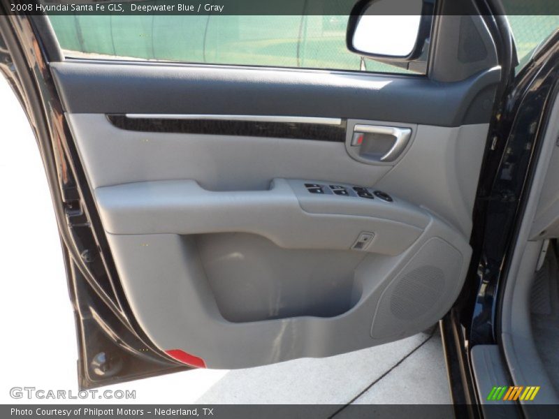 Deepwater Blue / Gray 2008 Hyundai Santa Fe GLS