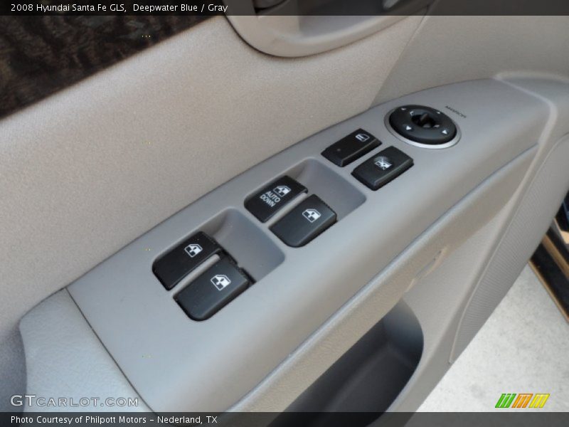 Deepwater Blue / Gray 2008 Hyundai Santa Fe GLS